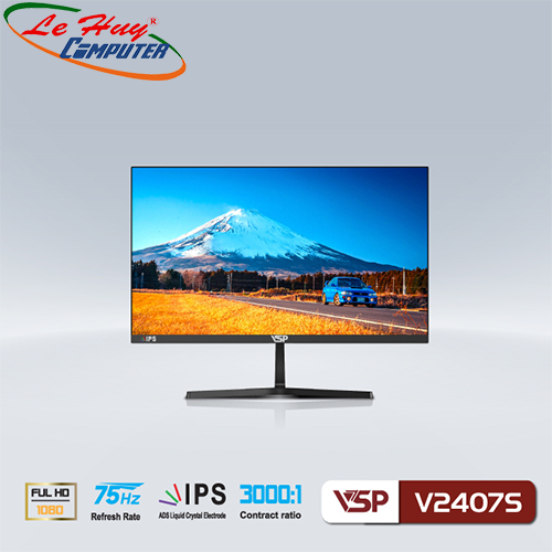 Màn hình LCD 24 INCH VSP V2407S FullHD 75Hz 5ms IPS ĐEN