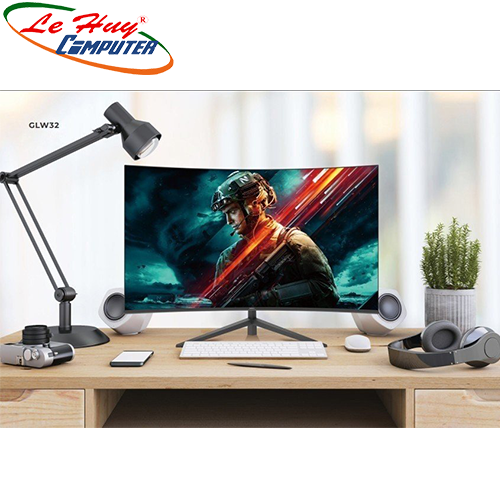 Màn hình máy tính cong GLOWY GLW32 32Inch FullHD 165Hz IPS Full Viền - Tặng Áo