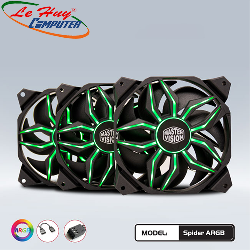Bộ Kit 3 Fan VSP Spider ARGB (1 bộ Chuyển và 3 Fan LED ARGB)