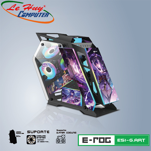 Vỏ máy tính VSP E-ROG ES1-G.ART Black - Tặng Chuột VSP RDRAGS V1