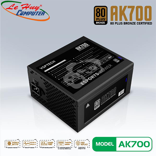 Nguồn máy tính VSP iForgame AK700 700W 80PLUS BRONZE