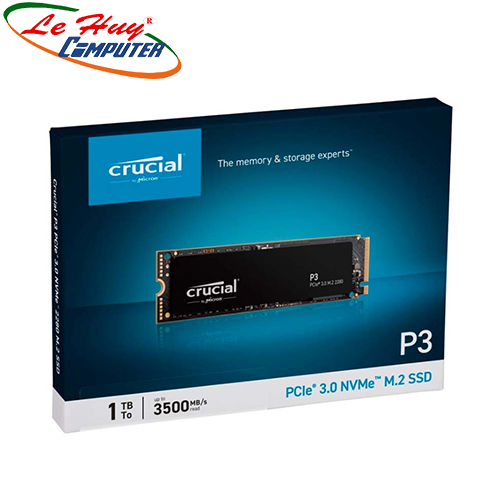 Ổ Cứng SSD Crucial P3 1TB M.2 2280 NVMe PCIe Gen 3x4 CT1000P3SSD8