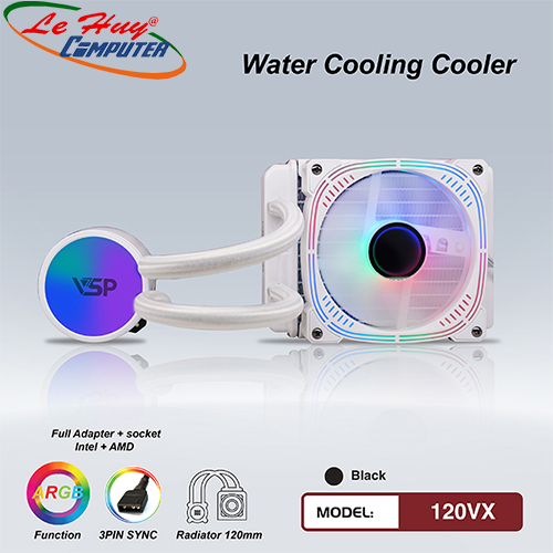 Tản nhiệt nước VSP 120VX White ARGB