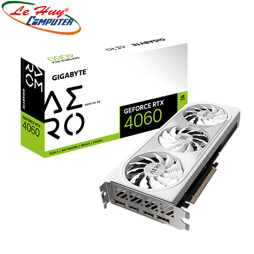 Card Màn Hình - VGA GIGABYTE GeForce RTX 4060 AERO OC 8G (GV-N4060AERO OC-8GD)