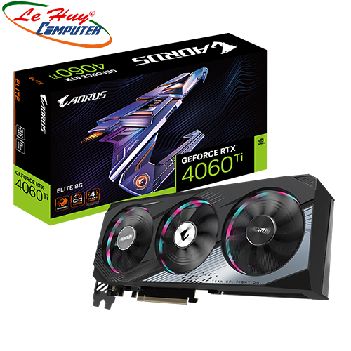 Card Màn Hình - VGA GIGABYTE AORUS GeForce RTX 4060 Ti ELITE 8G (GV-N406TAORUS E-8GD)