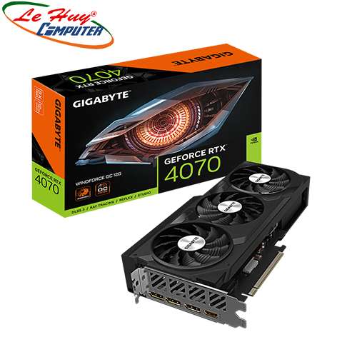Card Màn Hình - VGA GIGABYTE GeForce RTX 4070 WINDFORCE OC 12G (GV-N4070WF3OC-12GD)