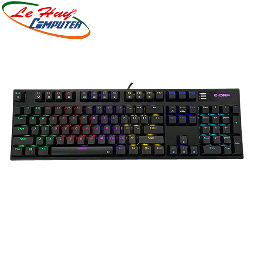 Bàn phím cơ E-DRA EK3104L LED Rainbows (Blue Switch)
