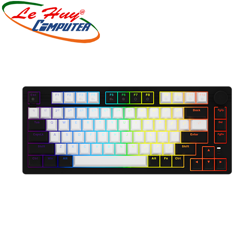 Bàn phím cơ DAREU EK75 White-Black (MULTI LED) (Switch: Dream / Firefly )