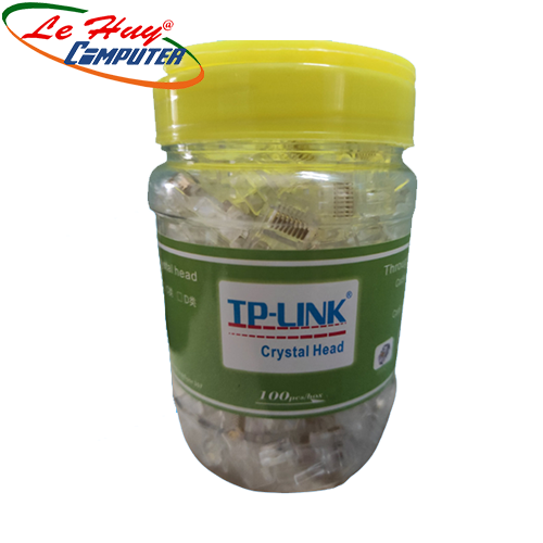 Đầu bấm dây mạng RJ45 TP-Link CAT6E Xuyên Thấu 100c