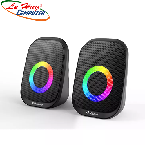 Loa vi tính 2.0 Kisonli X7 Led RGB
