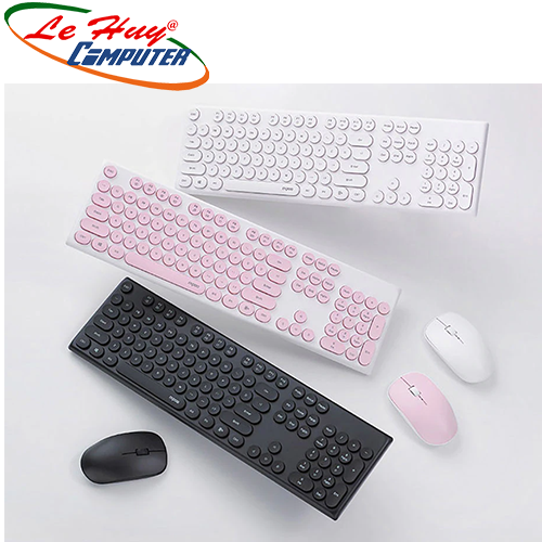 Combo Phím Chuột Không Dây Rapoo X260S (Đen/Trắng/Hồng)