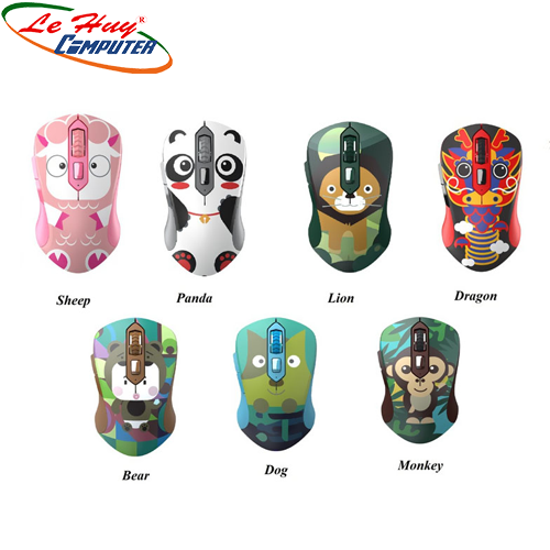 Chuột không dây DAREU LM115G Multi-Color Dog(không dây)