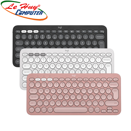 Bàn Phím Không Dây Bluetooth Logitech PEBBLE KEYS 2 K380S (Đen/Trắng/Hồng)