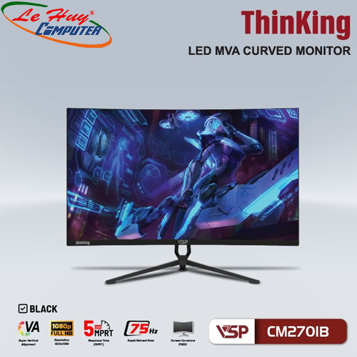 Màn hình Cong LCD 27 INCH VSP CM2701B FullHD 75Hz 5MS IPS ĐEN