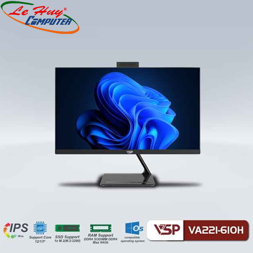PC All in One VSP VA221-610H Đen (Sản phẩm AIO này chưa bao gồm CPU - Ram - SSD)