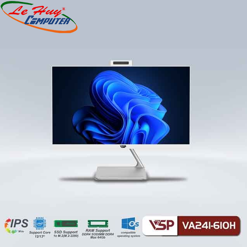 PC All in One VSP VA241-610H Trắng (Sản phẩm AIO này chưa bao gồm CPU - Ram - SSD)