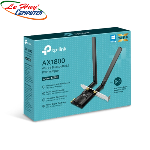Card Mạng không dây TP-Link Archer TX20E AX1800 (PCI-Express Wi-Fi 6 và Bluetooth 5.2)