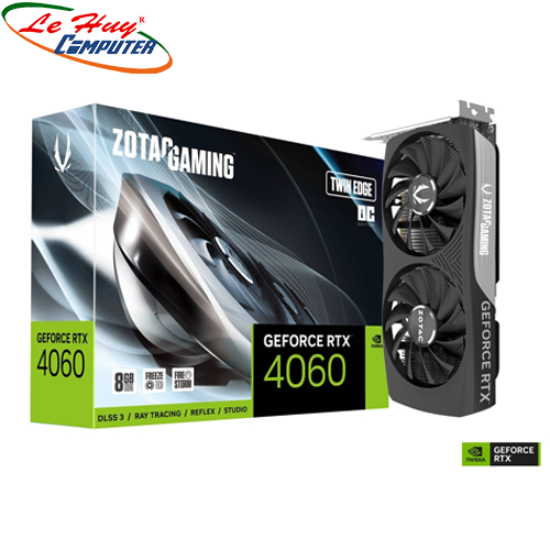 Card Màn Hình - VGA ZOTAC GAMING GeForce RTX 4060 8GB Twin Edge OC GDDR6 (ZT-D40600H-10M)