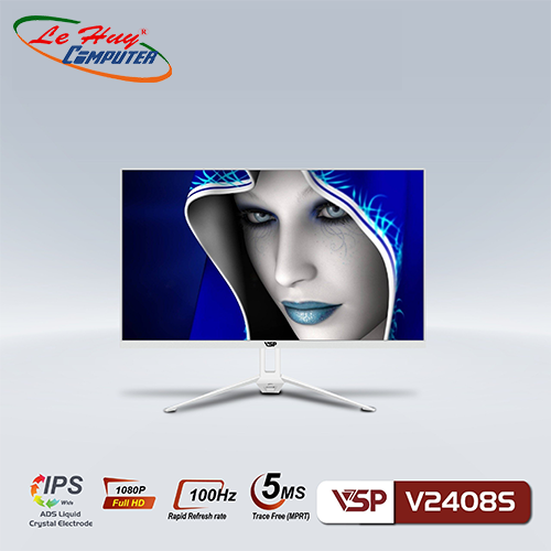 Màn hình LCD 24 INCH VSP V2408S FullHD 100Hz 2MS IPS Trắng