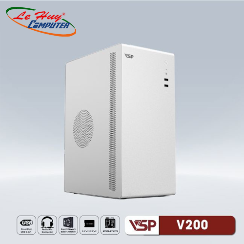 Vỏ máy tính VSP V200 White(Trắng)