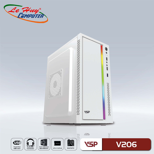 Vỏ máy tính VSP V206 Trắng