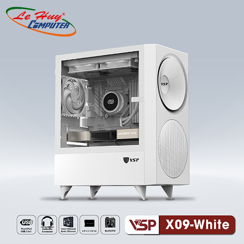 Vỏ máy tính VSP X09 Trắng (No Fan)