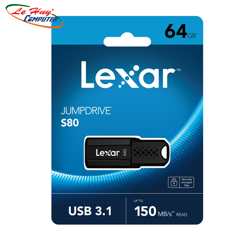 USB Lexar 64GB USB 3.1 S80 JumpDrive  Flash Drive LJDS080064G-BNBNG