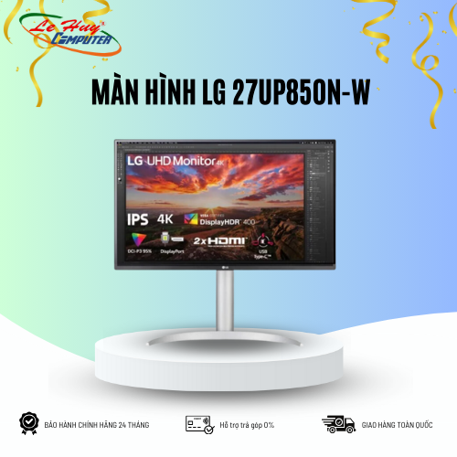Màn hình LCD LG 27UP850N-W 27Inch UHD 4K USB Type-C IPS (Tích hợp Loa) - Hàng Chính Hãng