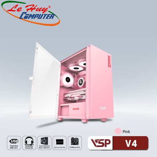 Vỏ máy tính VSP V4 Hồng