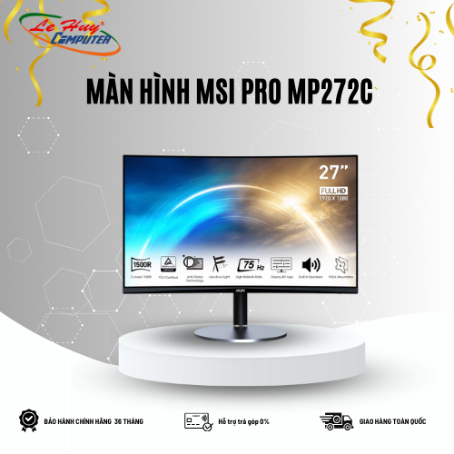 Màn hình LCD Cong MSI PRO MP272C 27inch FullHD 75Hz 1ms VA Loa Cong