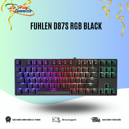 Bàn phím cơ Fuhlen D87s RGB (Red/Blue/Brown Switch)