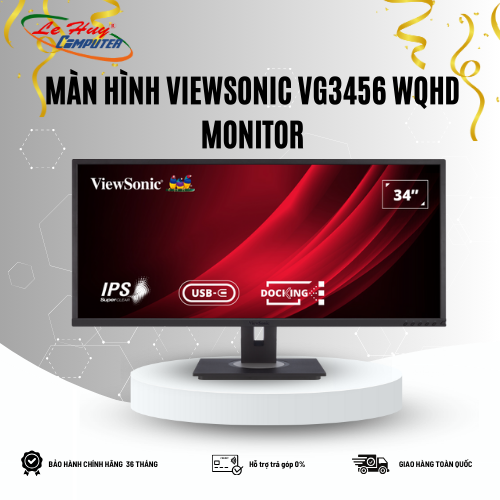 Màn hình máy tính Viewsonic VG3456 34inch WQHD 2K 60Hz Loa Kép [ƯU ĐÃI CỰC SỐC]