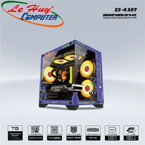 Vỏ máy tính VSP X2 G.ART Đen