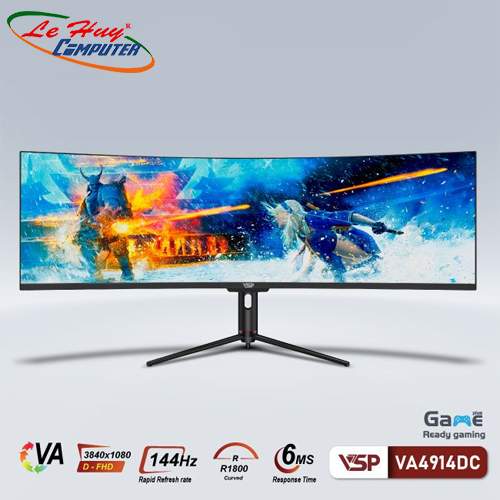 Màn hình Cong LCD 49INCH VSP ULTRAWIDE VA4914DC D-FHD 144Hz VA +  Tặng Mouse FD i720