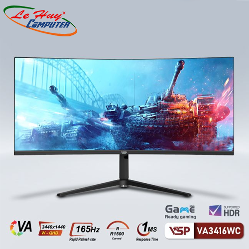 Màn hình Cong LCD 34INCH VSP ULTRAWIDE VA3416WC W-QHD 165Hz VA +  Tặng Mouse FD i720