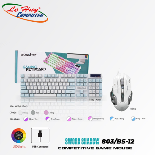 Combo Bàn phím & Chuột máy tính Bosston 803 + BS12