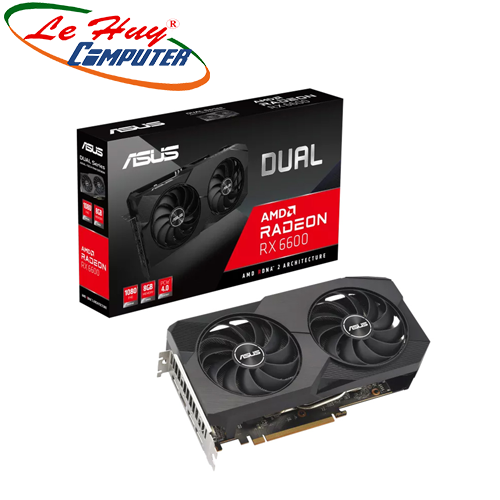 Card màn hình - VGA ASUS Dual Radeon RX 6600 V3 8GB GDDR6 (DUAL-RX6600-8G-V2)