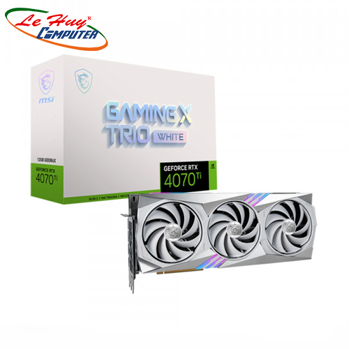 Card màn hình - VGA MSI GeForce RTX 4070 Ti GAMING X TRIO WHITE 12G