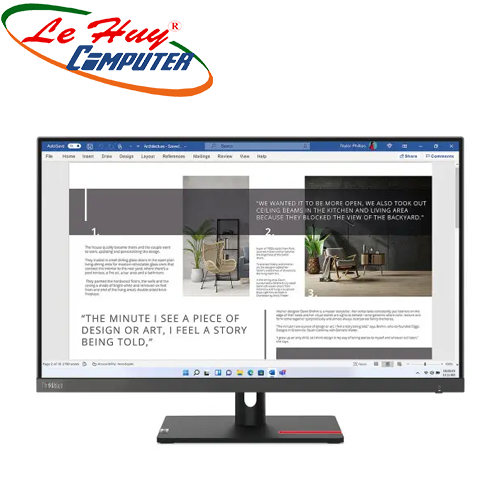 Màn hình máy tính Lenovo ThinkVision S27i-30 63DFKAR4WW 27Inch FullHD 100Hz 4ms IPS