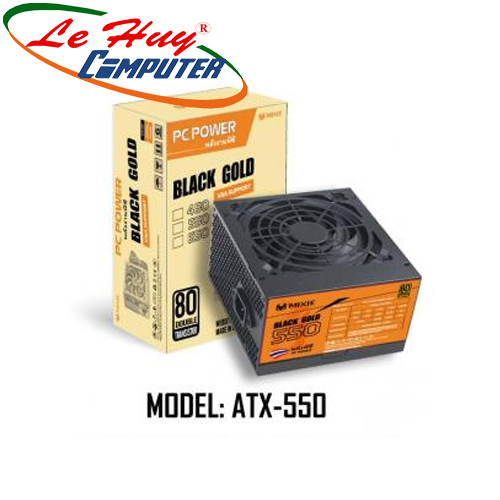 Nguồn máy tính Mixie ATX 550W Màu Đen - Hàng Chính Hãng