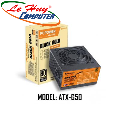 Nguồn máy tính Mixie ATX 650W Màu Đen - Hàng Chính Hãng