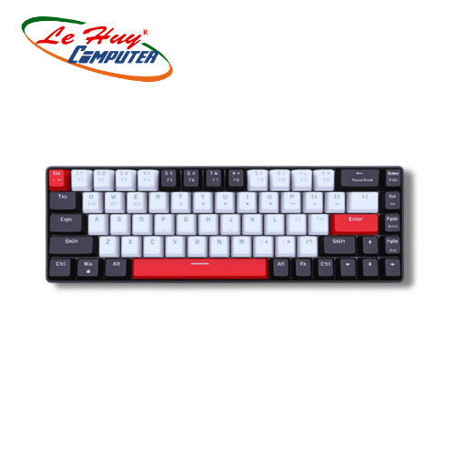 Bàn phím cơ E-DRA EK368L Wireless Beta White & Black (Red switch)