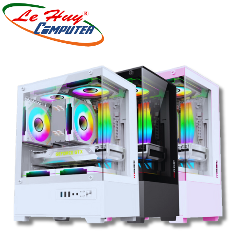 VỎ CASE MÁY TÍNH Magic MIX - Đen/Trắng/Hồng