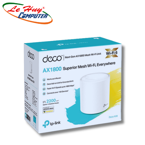 Thiết bị mạng - Router Wifi Mesh TP-Link Deco X20 1-pack WIFI 6 AX1800