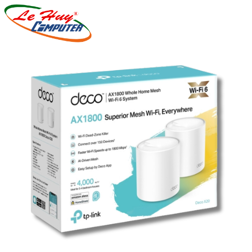 Thiết bị mạng - Router Wifi Mesh TP-Link Deco X20 2-pack WIFI 6 AX1800