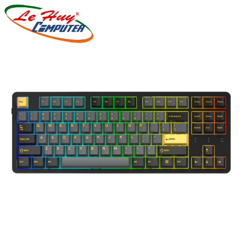 Bàn phím cơ không dây DAREU EK87 PRO – BLACK GOLDEN