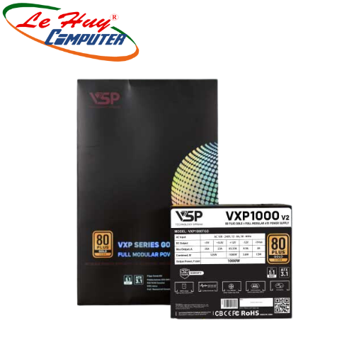 Nguồn Máy Tính VSP TEREX VXP1000TGD V2- 80 PLUS GOLD - ATX3.1