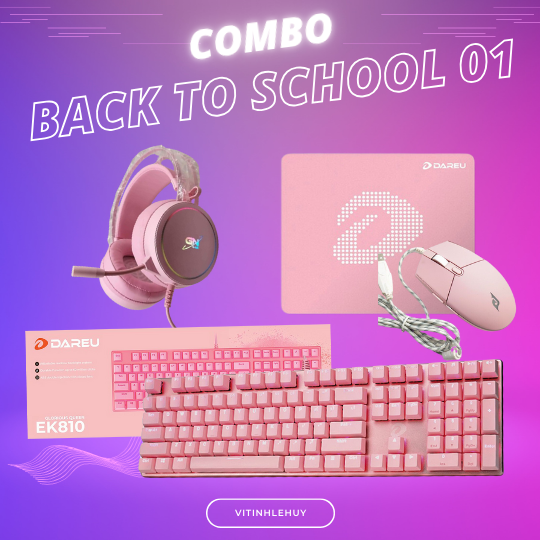 Combo Khuyến Mãi Back To School (Màu Hồng)