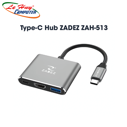 Bộ chuyển đổi Type-C 3 in 1 Zadez ZAH-513