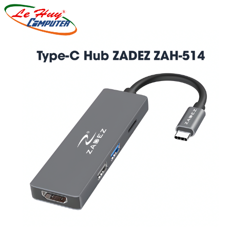 Bộ chuyển đổi Type-C Hub Zadez 4 in 1 ZAH-514